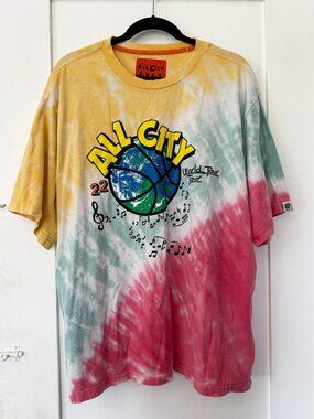 Just Don All City Tie Dye T-Shirt Men's Size XL 22 World Tour Tour
